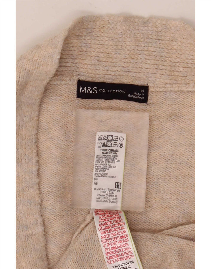 Marks & Spencer ženski dugi kardigan pulover UK 14 Srednje bež