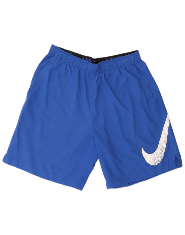 Nike muške Dri Fit grafičke sportske kratke hlače XL plavi poliester