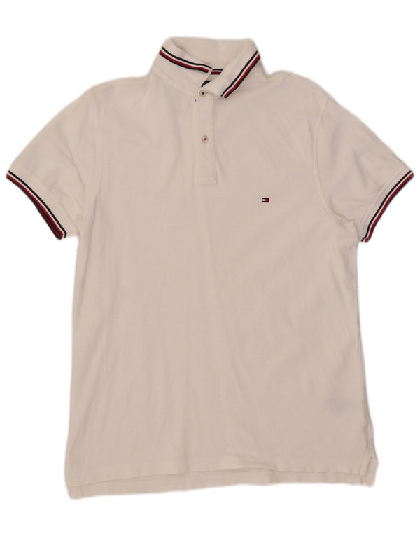 Tommy Hilfiger muška uska polo majica Srednje bijeli pamuk