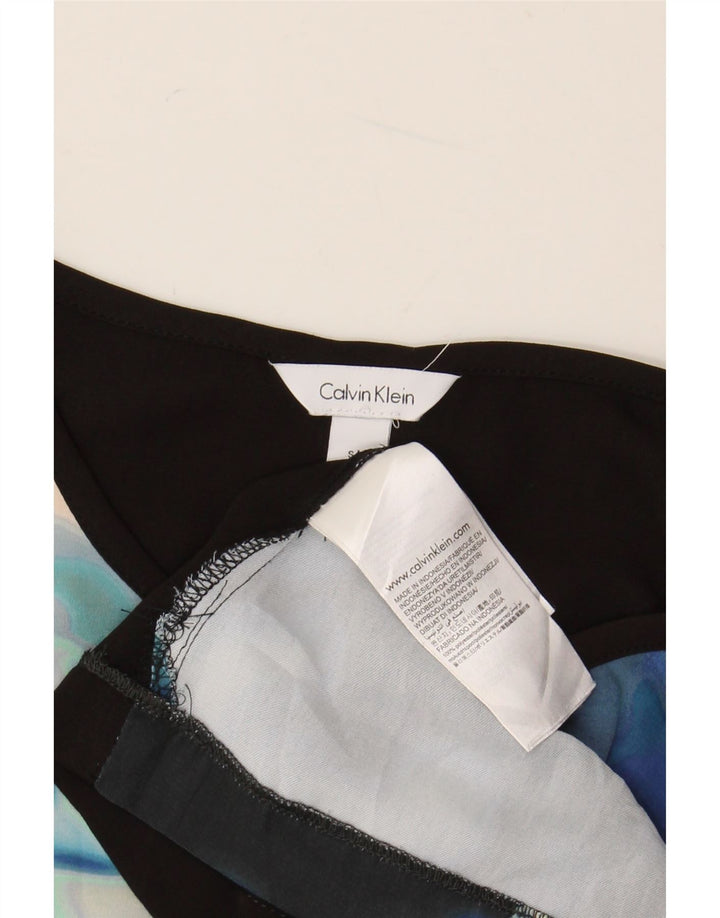 CALVIN KLEIN Ženska skraćena bluza Top UK 10 Mala tamnoplava cvjetna