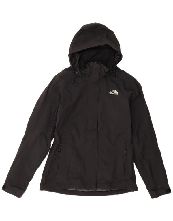 The North Face ženska kišna jakna s kapuljačom UK 10 Mala crna najlonska