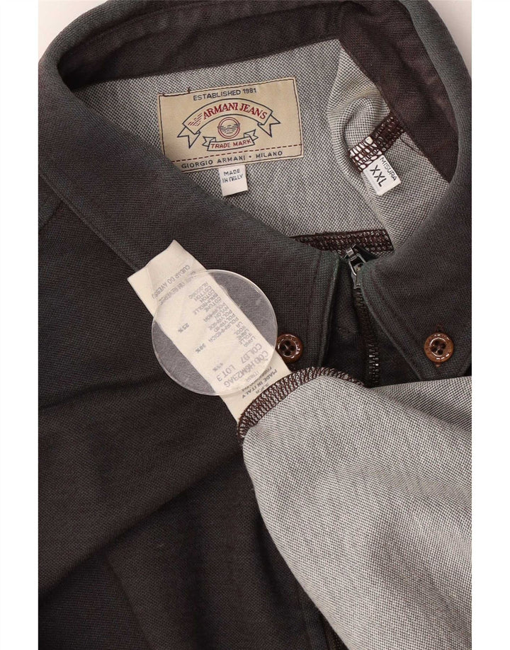Armani Jeans muška košulja 2XL smeđa vuna