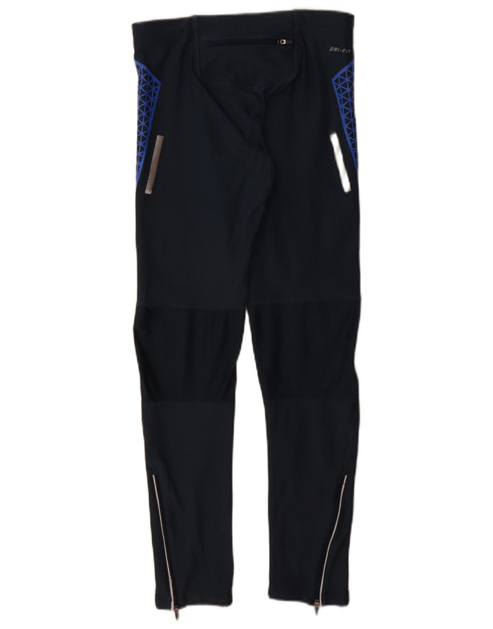 Nike Ženske Dri Fit Leggings UK 8 Male tamnoplave geometrijske poliesterske hlače