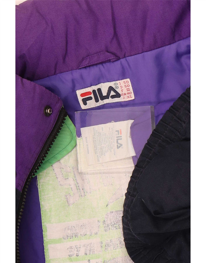 Fila muška skijaška jakna s kapuljačom IT 50 veliki tamnoplavi poliester u boji