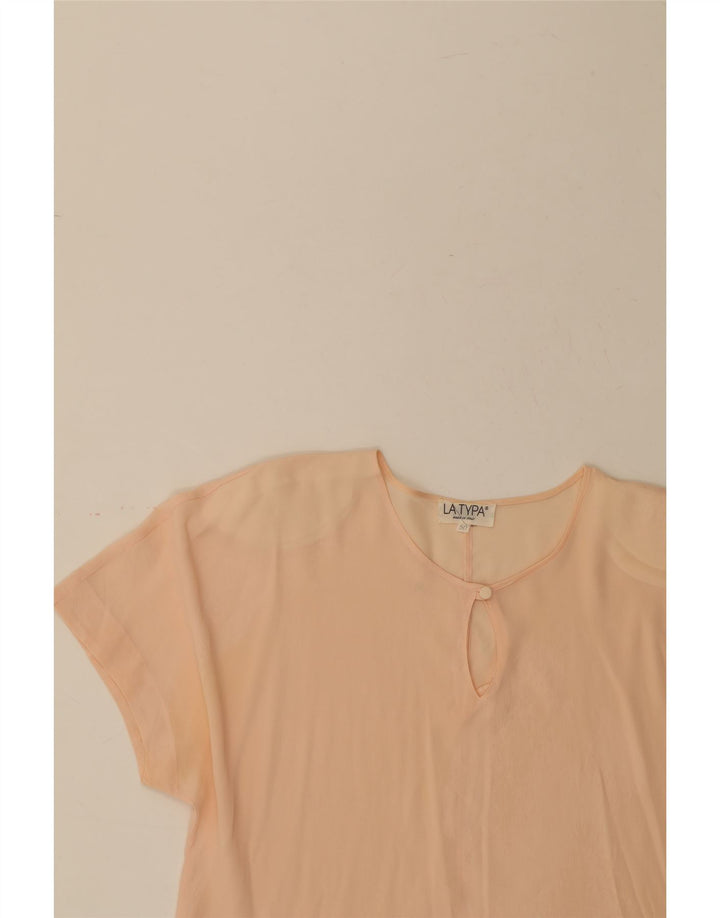 VINTAGE Womens Blouse Top IT 50 XL Beige Acetate Vintage Vintage and Second-Hand Vintage from Messina Hembry 