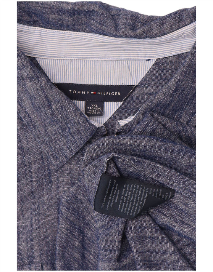 Tommy Hilfiger ženska pulover majica UK 20 2XL pamuk s plavim flekama