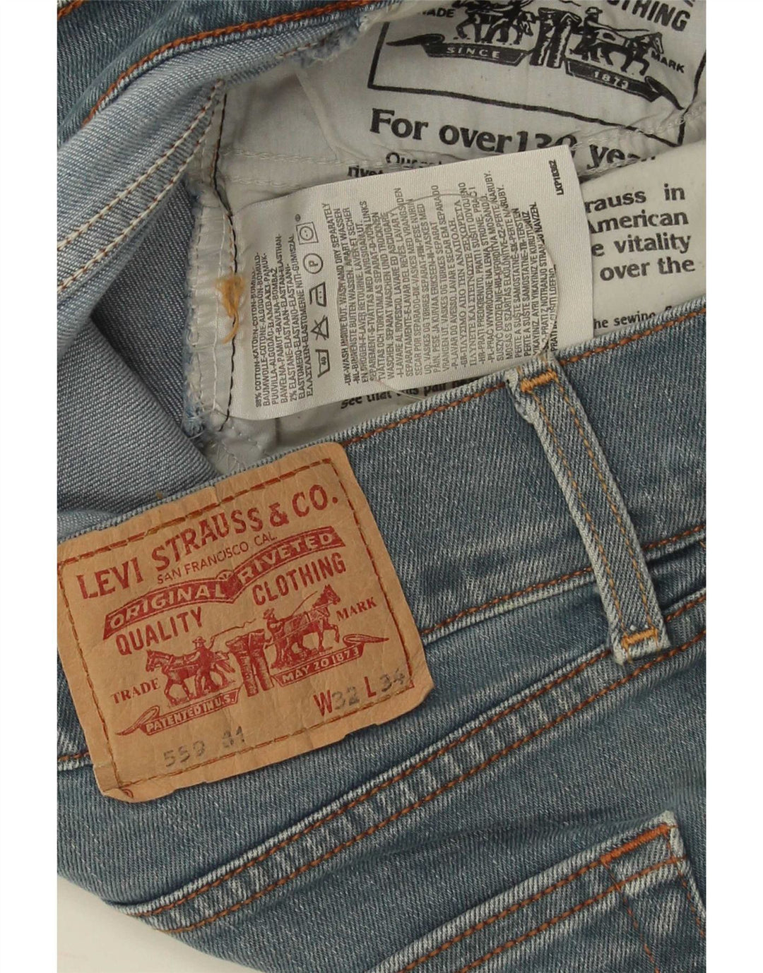 Levi's ženske 559 kratke traper kratke hlače W32 veliki plavi pamuk