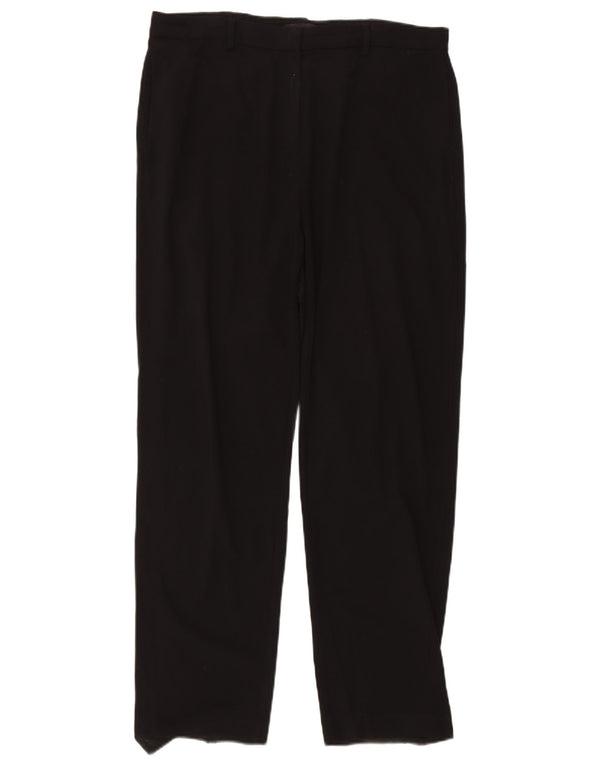 Marks & Spencer ženske ravne chino hlače UK 16 Large W34 L30 crne