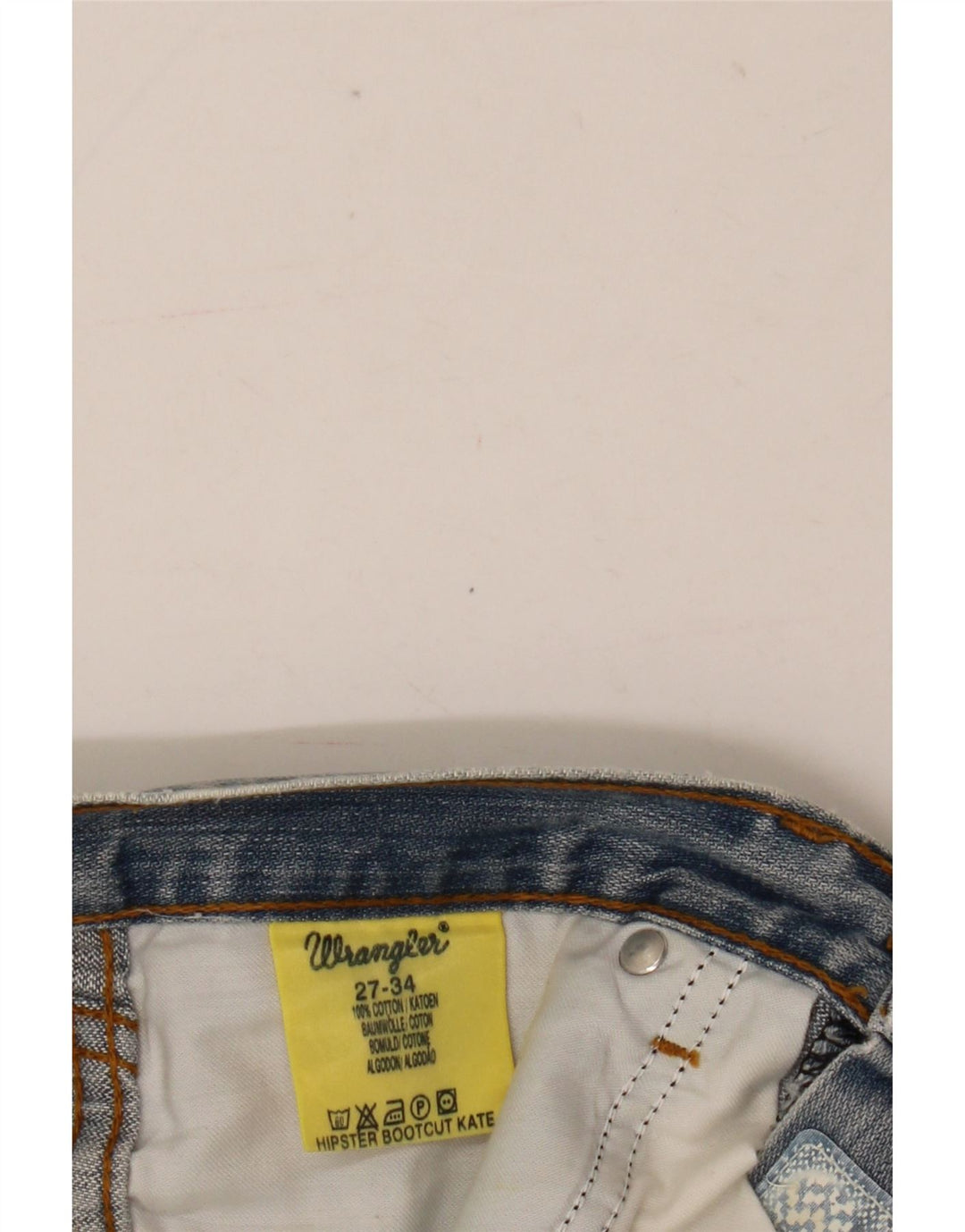 Wrangler ženske Hipster Bootcut traperice W27 L34 plavi pamuk