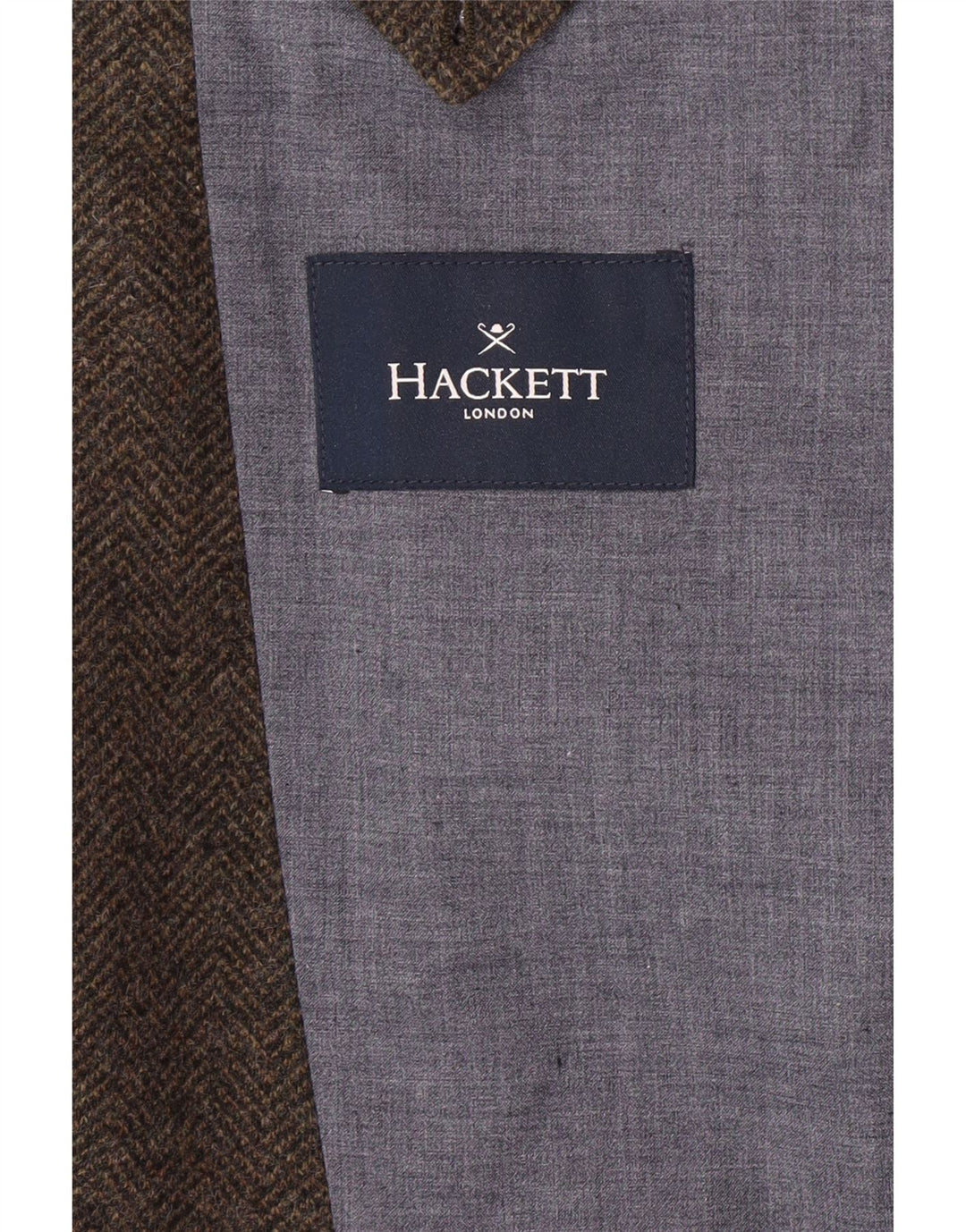 HACKETT Muška jakna sako s 3 gumba UK 44 XL Smeđa vuna riblja kost