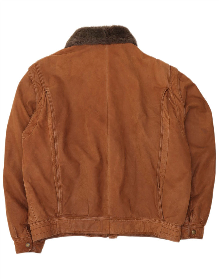VINTAGE muška kožna jakna IT 52 XL smeđe boje