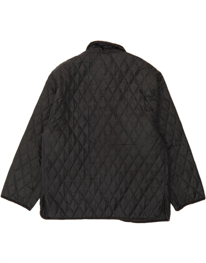 BRUGI Mens Quilted Jacket UK 42 XL Black Vintage Brugi and Second-Hand Brugi from Messina Hembry 
