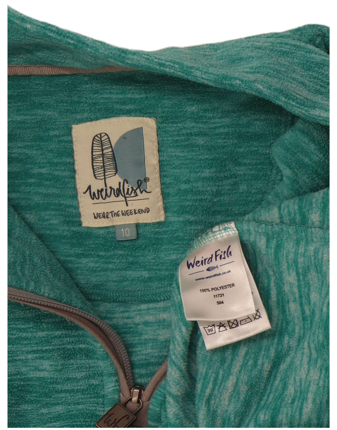 Weird Fish Ženski preveliki džemper od flisa UK 10 Mali zeleni poliester
