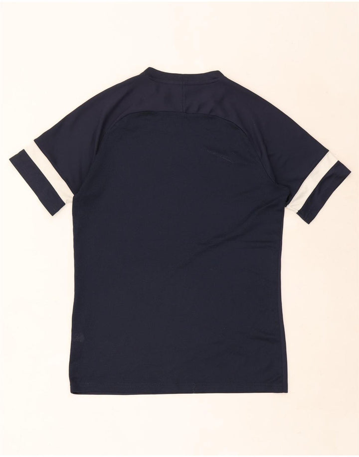 Nike Dri Fit T-Shirt Top Medium Navy Blue Colourblock