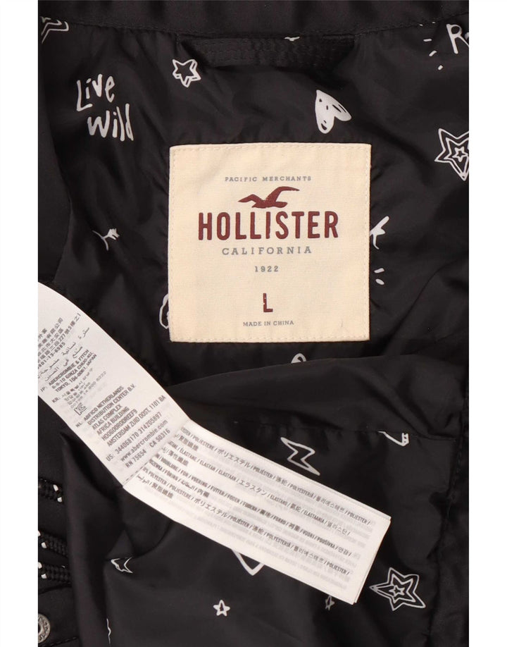 Hollister ženska bomber jakna UK 16 veliki crni poliester