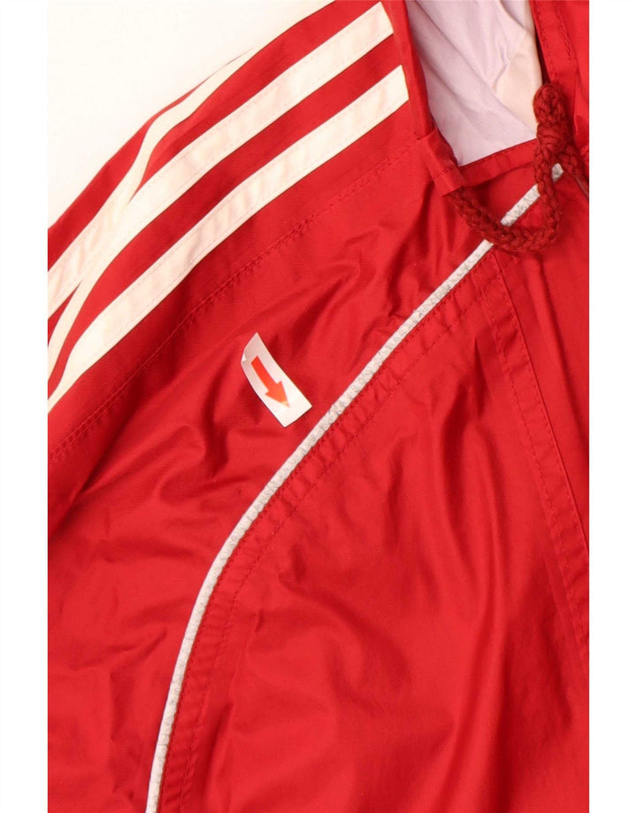 Adidas muška kišna jakna s kapuljačom UK 44/46 veliki crveni poliamid