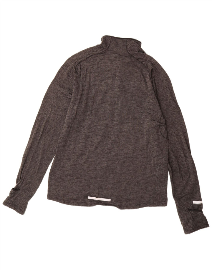 NIKE muška majica s izrezom Dri Fit, gornji dio trenirke srednje sive boje