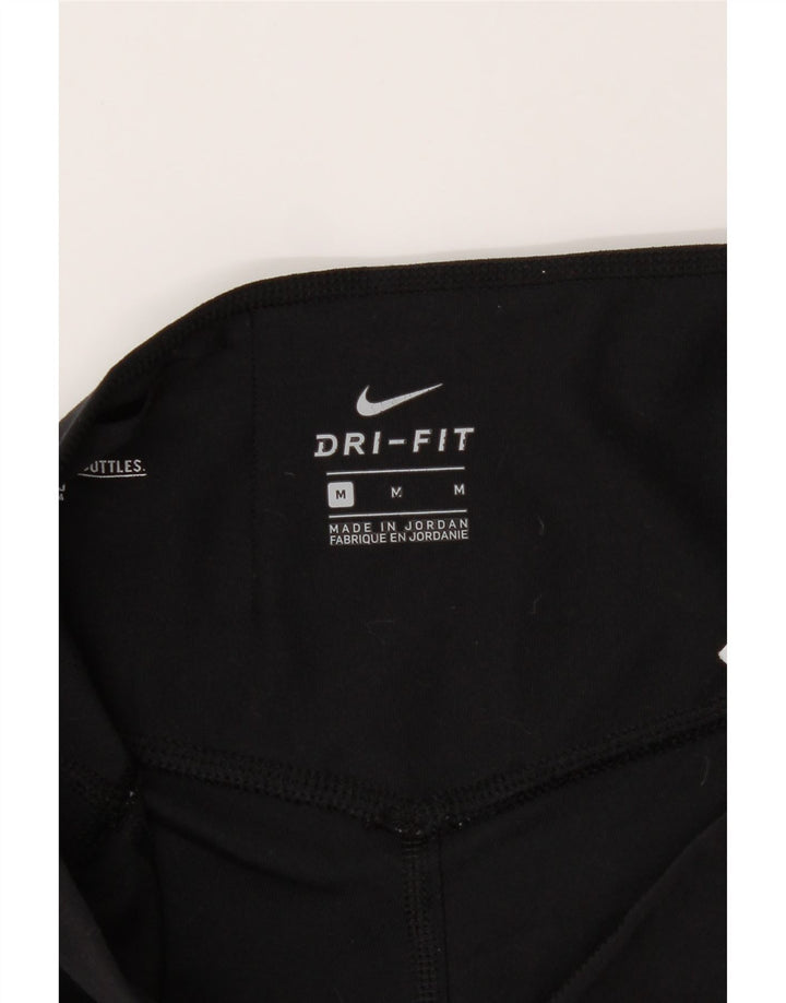 NIKE Womens Dri Fit Capri Leggings UK 12 Medium  Black Polyester Vintage Nike and Second-Hand Nike from Messina Hembry 