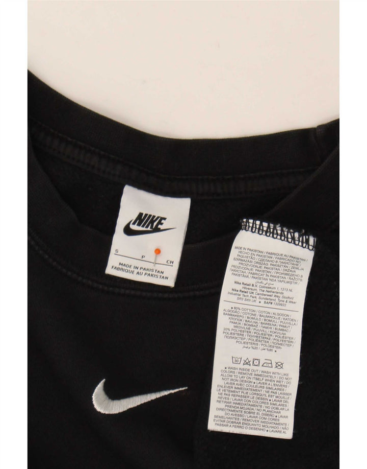Nike ženska majica prekomjerne veličine UK 10, mali crni pamuk
