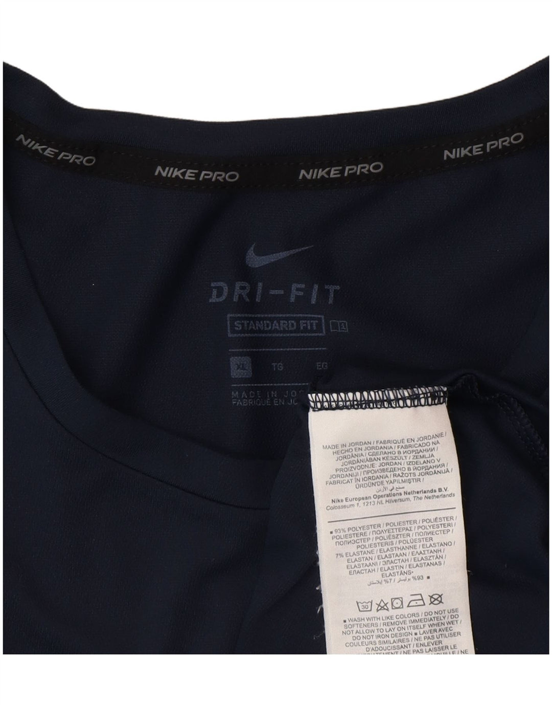 Nike Dri Fit standardna majica kratkih rukava XL tamnoplavi poliester