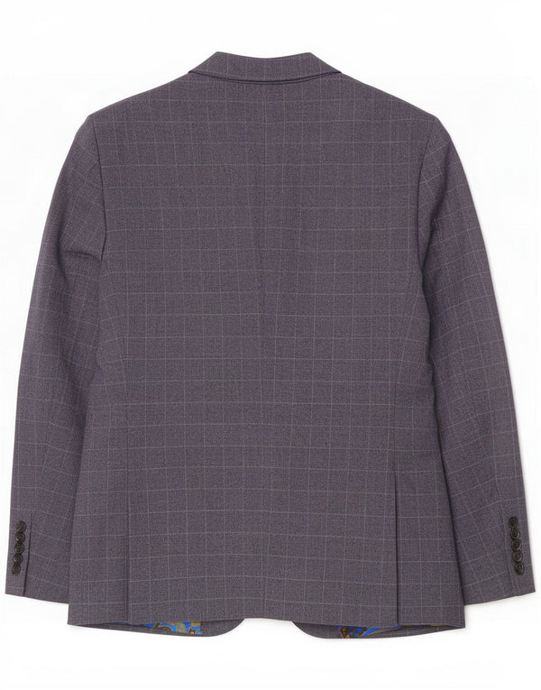 Marks & Spencer kratka muška jakna sa 2 gumba UK 42 XL tamnoplavi karirani