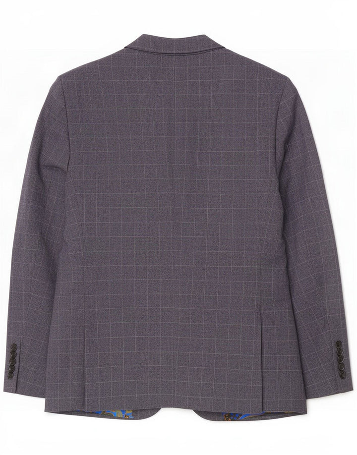 Marks & Spencer kratka muška jakna sa 2 gumba UK 42 XL tamnoplavi karirani