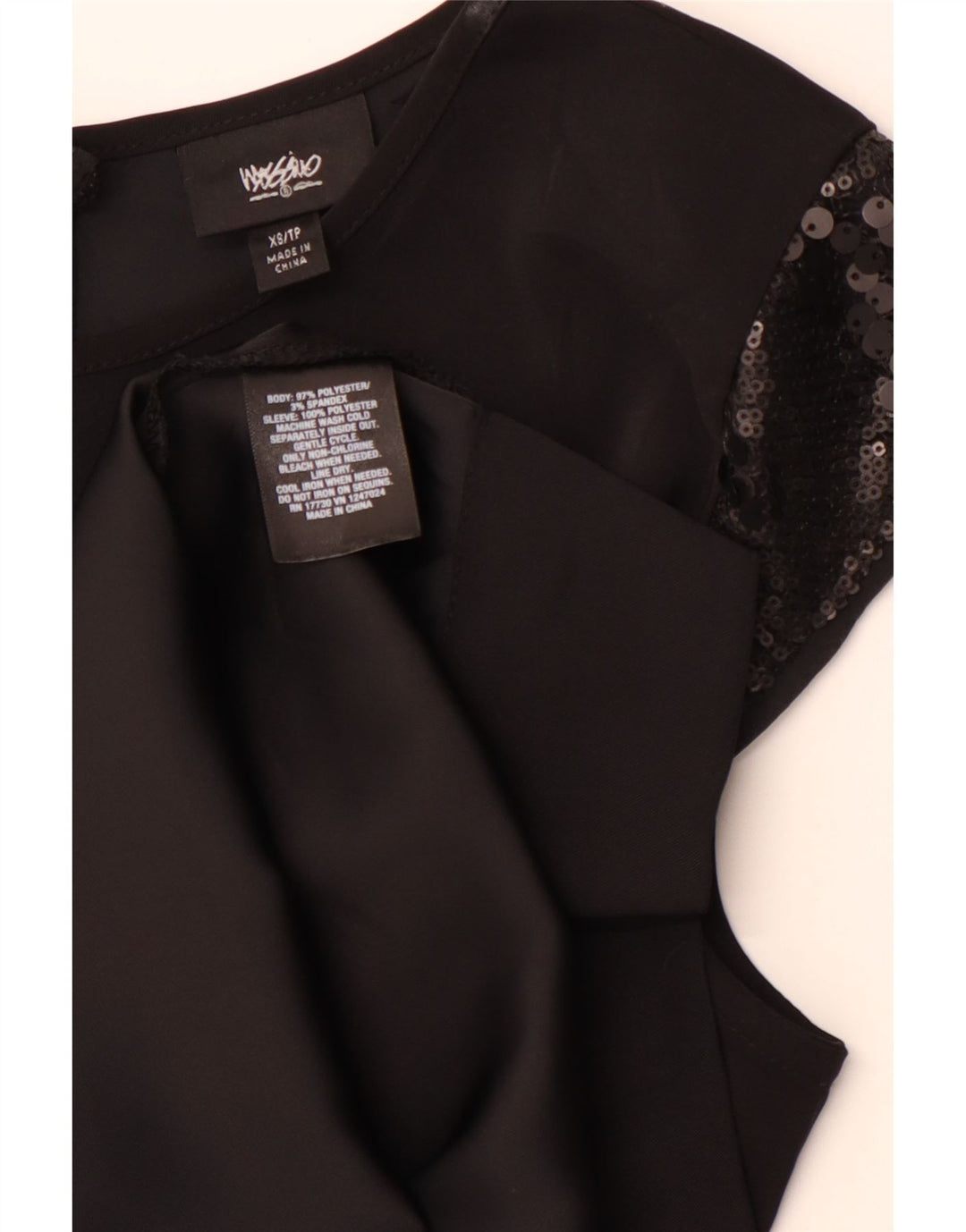 MOSSIMO Ženska Shift haljina UK 6 XS crni poliester