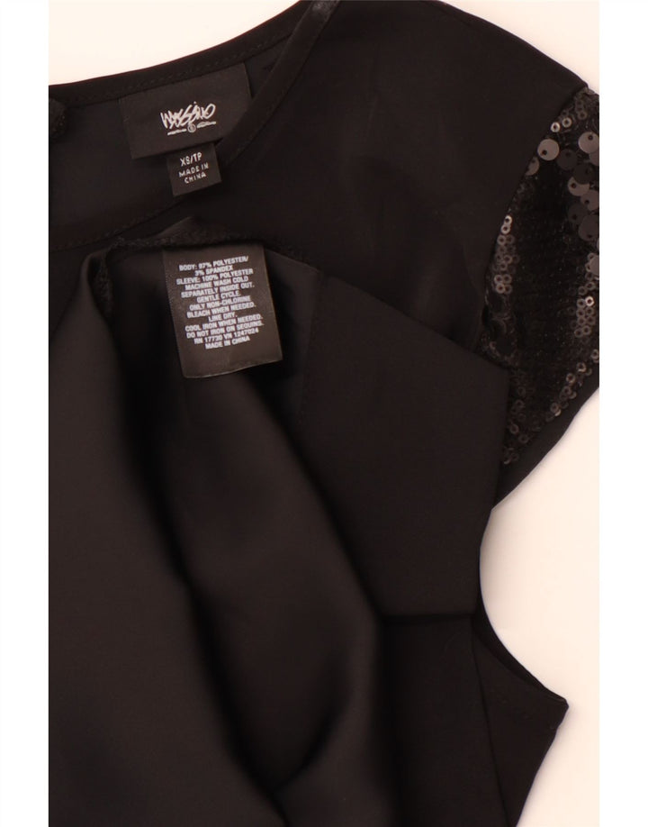 MOSSIMO Ženska Shift haljina UK 6 XS crni poliester