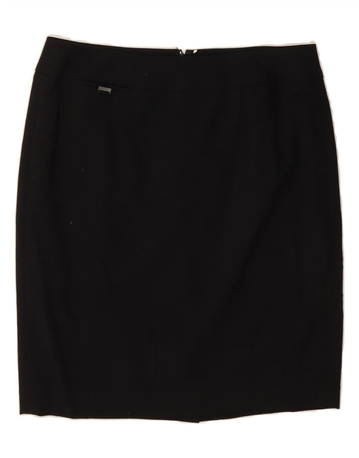 CALVIN KLEIN Womens Straight Skirt US 8 Medium W30  Black Polyester Vintage Calvin Klein and Second-Hand Calvin Klein from Messina Hembry 