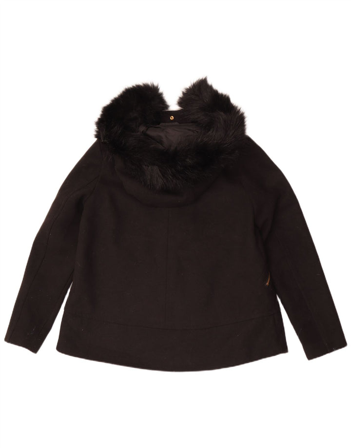 Zara ženska bomber jakna s kapuljačom UK 10 Mala crna poliester