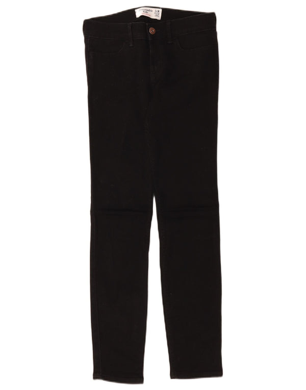 Abercrombie & Fitch Girls Slim skinny traperice 11-12 godina W26 L26 crne