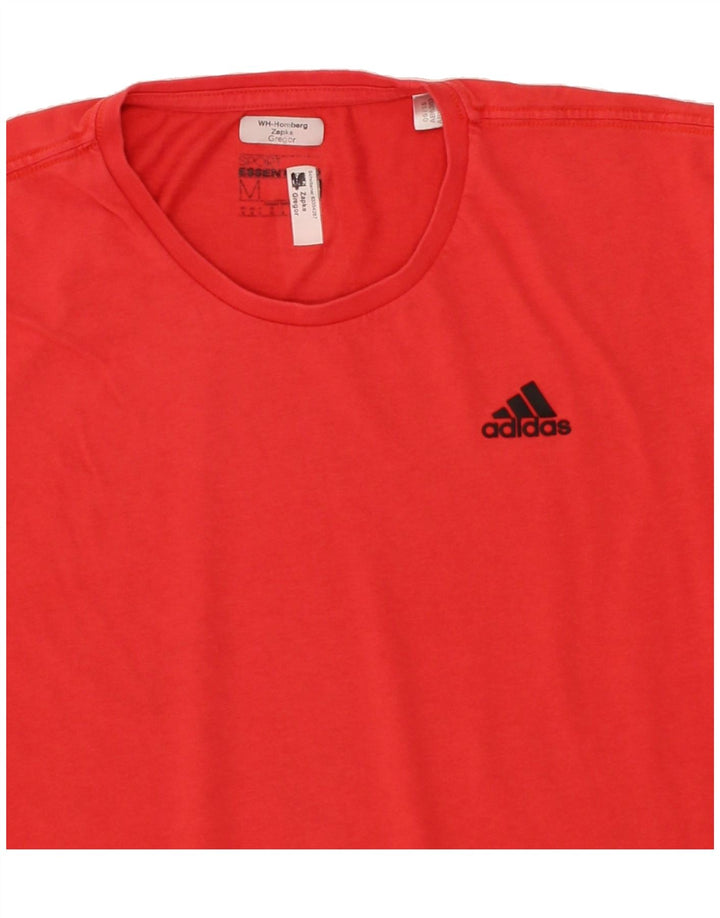 ADIDAS Mens T-Shirt Top Medium Red Cotton Vintage Adidas and Second-Hand Adidas from Messina Hembry 
