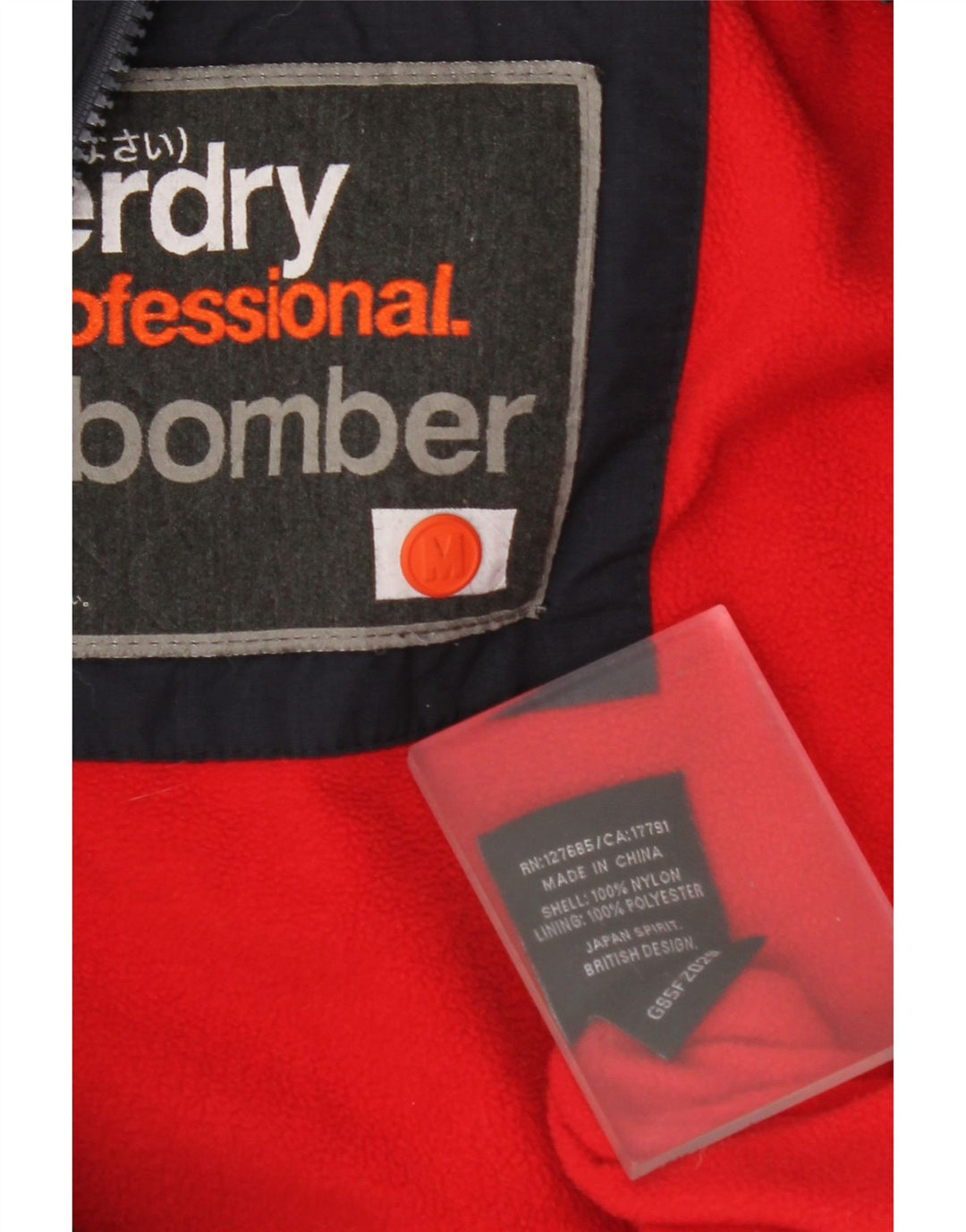 SUPERDRY ženska podstavljena bomber jakna s kapuljačom UK 14 srednje tamnoplavi najlon