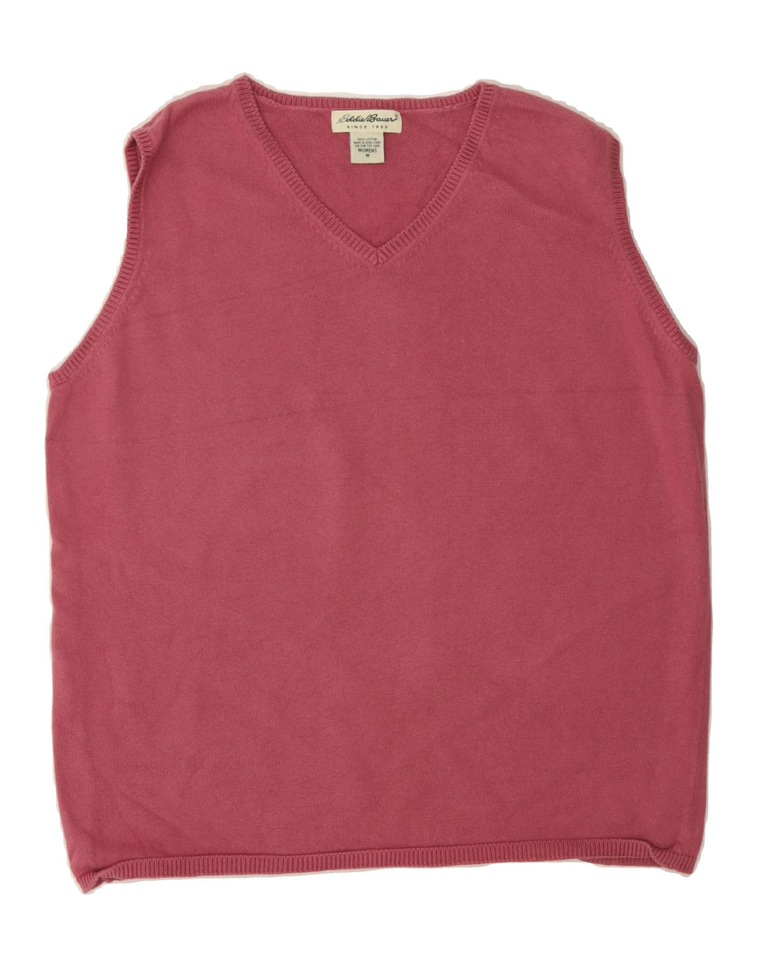 EDDIE BAUER Womens Vest Tank Top UK 14 Medium Pink Cotton Vintage Eddie Bauer and Second-Hand Eddie Bauer from Messina Hembry 