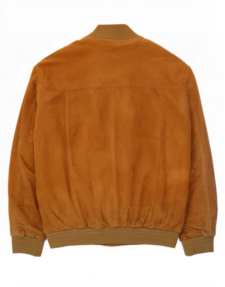 Vintage muška bomber jakna od brušene kože IT 62 6XL smeđa koža