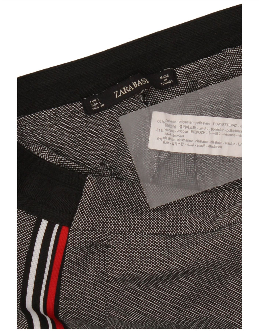Zara ženske ravne chino hlače velike W30 L27 sivi poliester