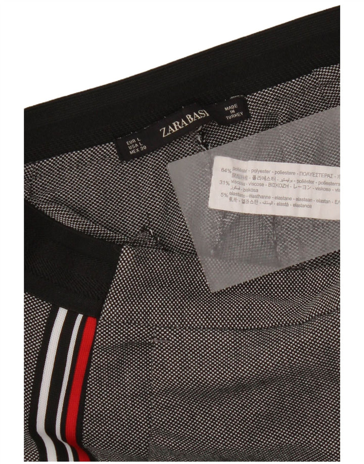 Zara ženske ravne chino hlače velike W30 L27 sivi poliester