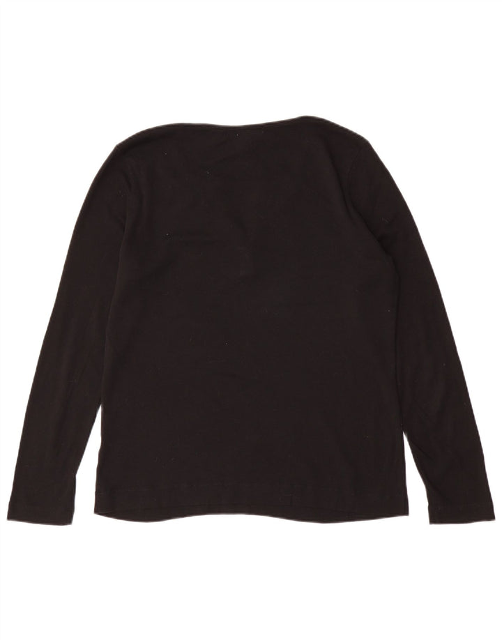 RALPH LAUREN Ženska majica dugih rukava UK 16 Veliki crni pamuk