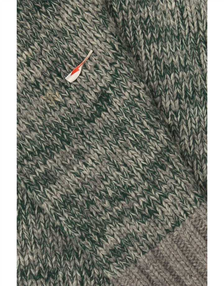 Fred Perry muški kardigan pulover velike zelene pjegave vune