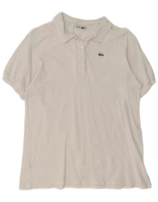 Lacoste ženska polo majica, veličina 46 XL, bijeli pamuk