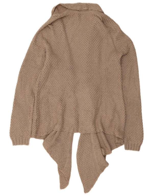 Massimo Dutti Ženski otvoreni kardigan pulover UK 16 Large Beige Cotton