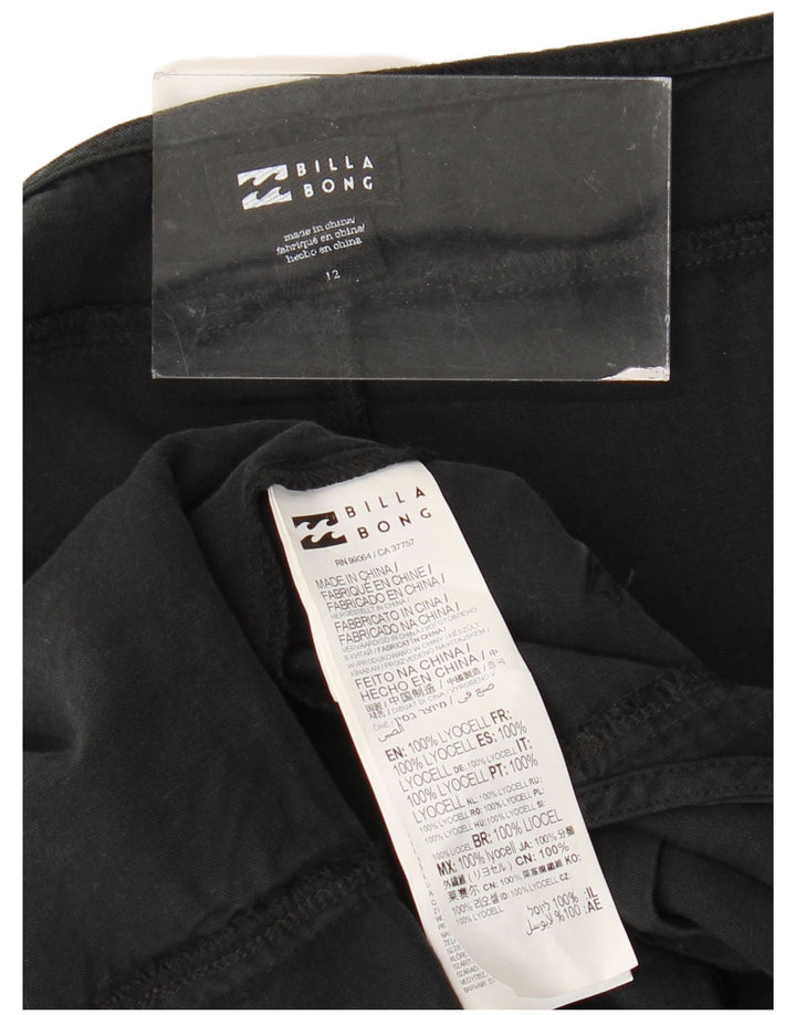 BILLABONG Ženske kratke hlače Dungarees UK 12 srednje W38 Crni liocel