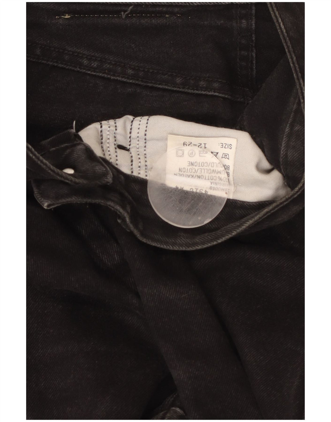 LEE Ženske sužene traperice visokog struka US 12 Large W29 L29 crni pamuk