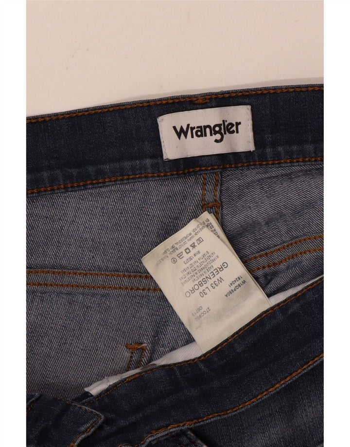 Wrangler muške Greensboro uske traperice W33 L30 tamnoplavi poliester