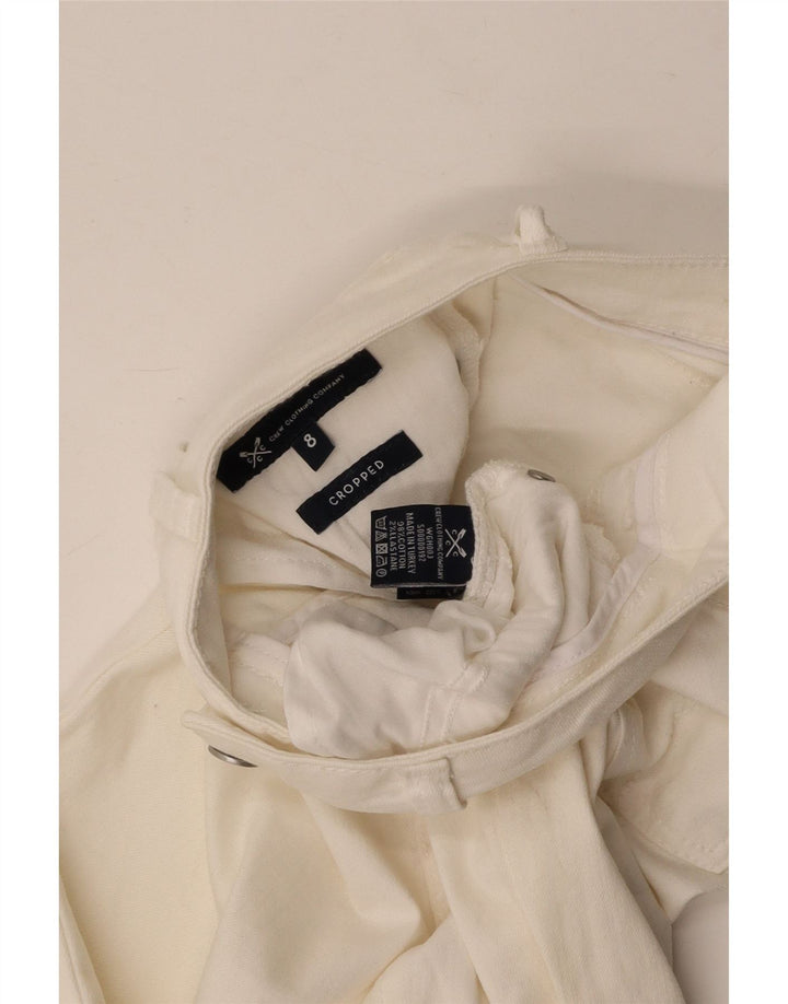 CREW CLOTHING Ženske skraćene traperice niskog struka UK 8 Male W26 L23 Bijele