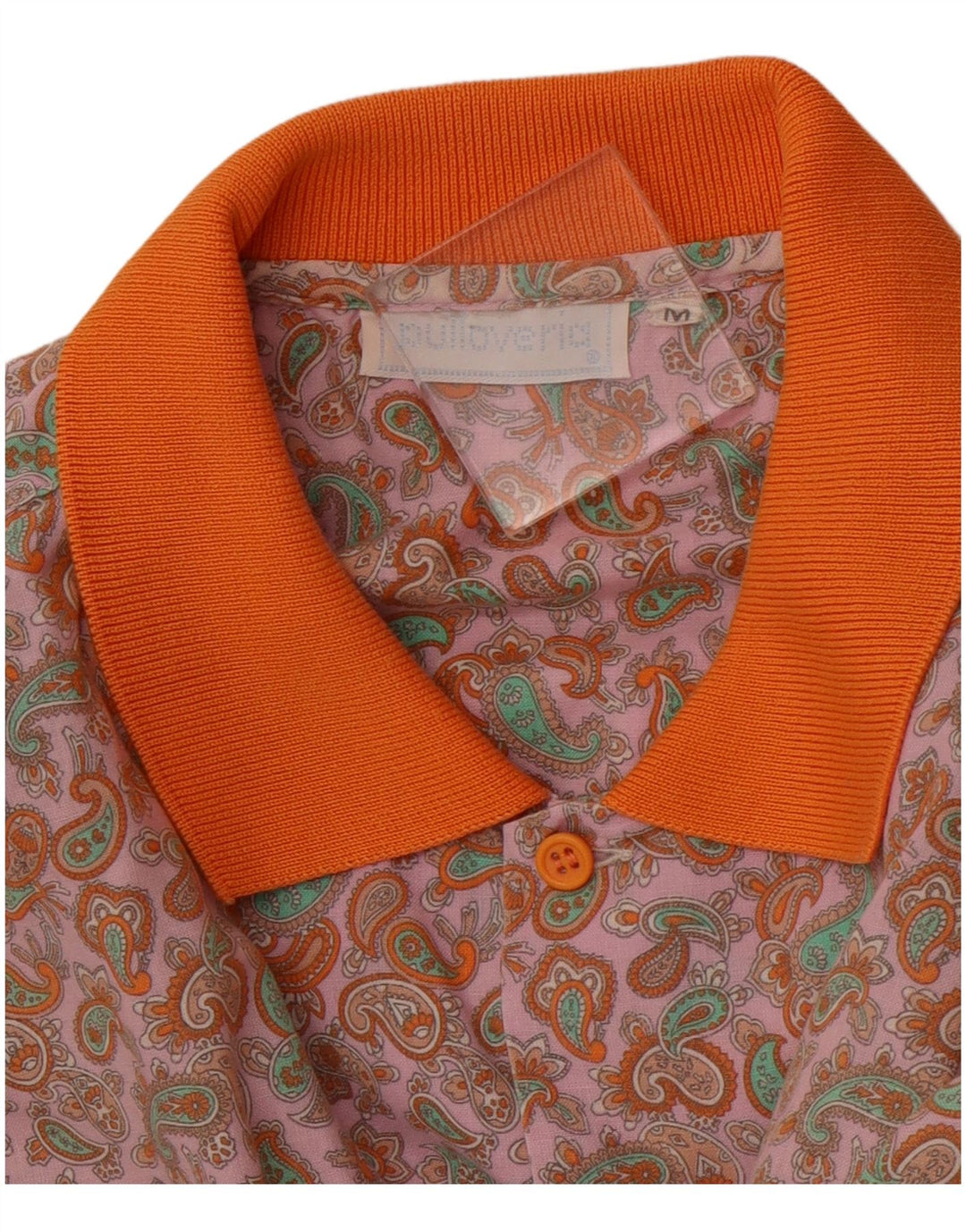 PULLOVERIA Muška košulja kratkih rukava srednje ružičasta, retro paisley