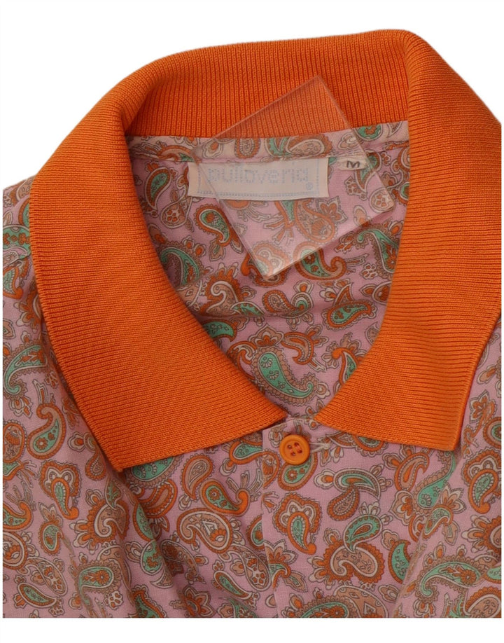 PULLOVERIA Muška košulja kratkih rukava srednje ružičasta, retro paisley