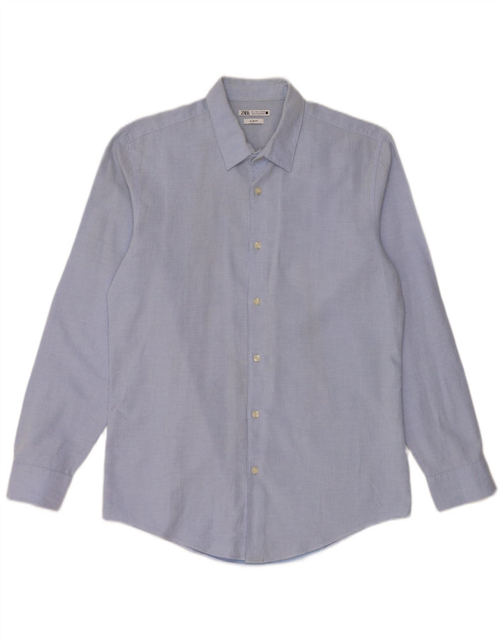 ZARA muška uska košulja velika, plava pamučna