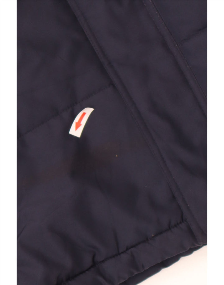 Reebok Boys Graphic Hooded Padded Jacket 13-14 Years XL Navy Blue Poliester