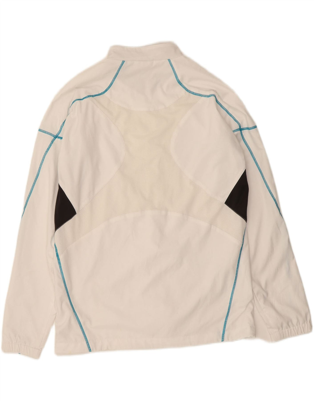 WILSON Mens Tracksuit Top Jacket Medium White Colourblock Polyester Vintage Wilson and Second-Hand Wilson from Messina Hembry 
